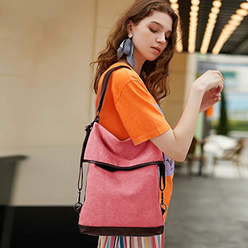 KALIDI Borsa in tela da donna, stile vintage, a