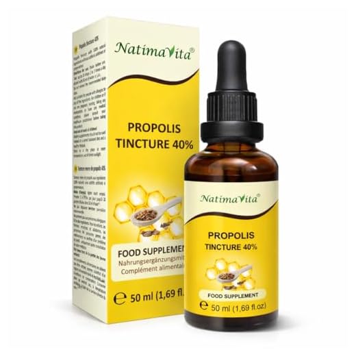 Propolis Tropfen 40% - 50 ml - Pure Hochdosierte Propolis Tinktur - 100% natürliches Extrakt - Immunsystem Unterstützung -Praktische Pipette - NatimaVita