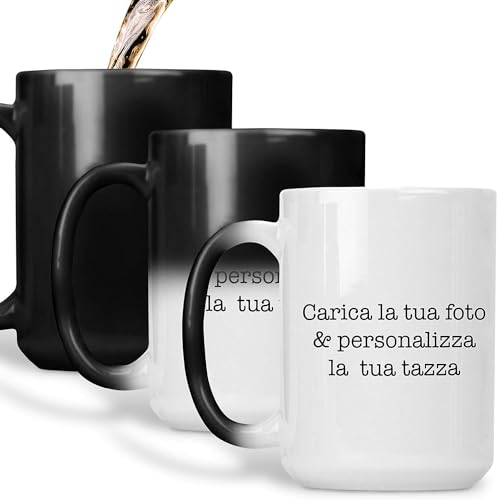 Regali Personalizzati sotto 100 euro Teetaly Tazza Magica Personalizzata – Tazza che Cambia Colore Personalizzabile con Foto, Testo, Nome