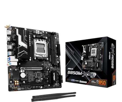 Asrock B850M-X WiFi B850 AM5 Micro ATX WiFi R2.0 PCIe 4.0 Motherboard