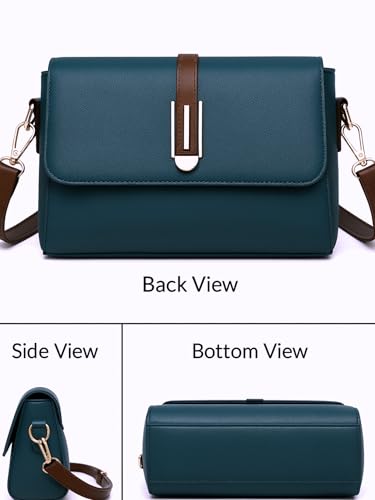 Image of ITALISH Faux Leather Crossbody Bag with Brown Strap Gold-Tone Hardware