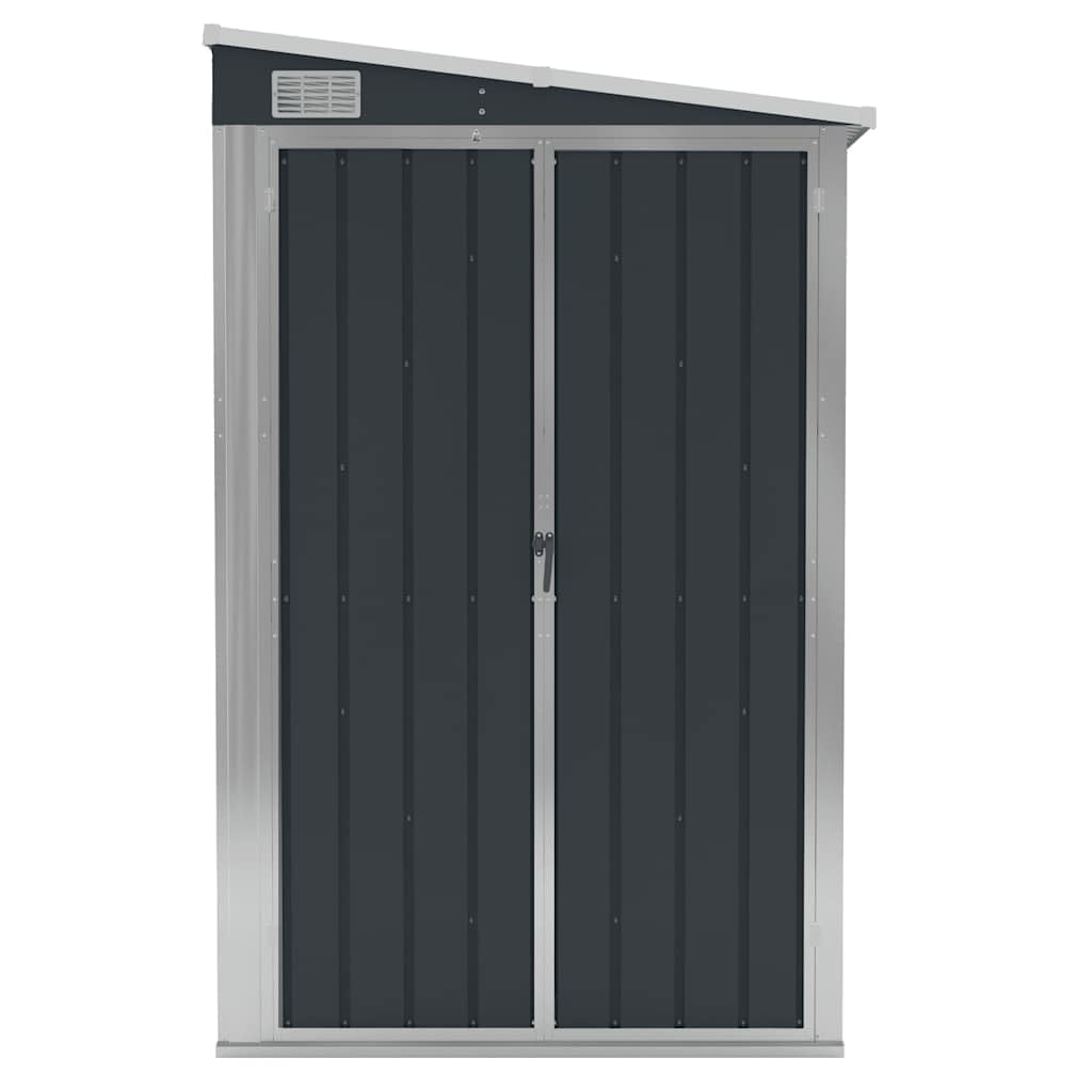 Solivagant Abri de Jardin Mural Anthracite 118x288x178 cm Acier,(40.02 KG)