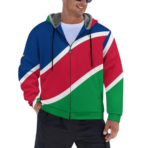 Veste polaire à capuche Namibie pour homme veste d'hiver chaude veste de transition zippée