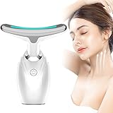 Chinoxia Face Neck Massager, 3 in 1 Anti-Aging Double Chin Reducer Machine for & Lifting and Reducing Wrinkles with Green Blue Red Light 4.66 Ounce