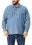 s.Oliver Big Size Herren 131.10.202.11.120.2112213 Hemd langarm, Blue Non Stretched, 5XL