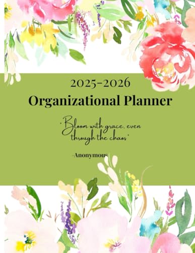 2025-2026 Monthly Organizational Planner
