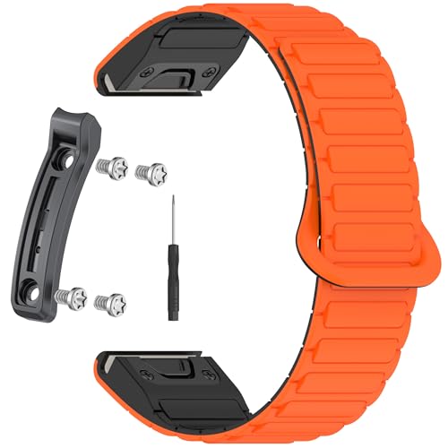 Garmin Fenix 8 Pro�AFenix 8�ATactix 8�AQuatix 8 Watch�T�C�h�o���p�[�X�g���b�v�A�l�W&���C�N�C�b�N�����[�X�o���h�o���h���ɑΉ��B���������̏Փ˖h�~�G�b�W�A�I�����W�܂��̓K�����^���O���[�A�}���`�J���[�X�g���b�v�I
