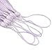 100pcs 13cm/5 Inch Silky Floss Bookmark Tassels with 2-Inch Cord Loop and Small Chinese Knot for Jewelry Making, Souvenir, Bookmarks, DIY Craft Accessory (Light Violet)