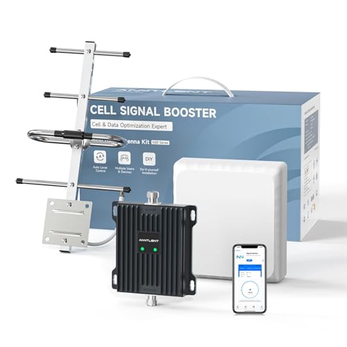 ANNTLENT Amplificador de Cobertura Movil en Banda 20/8 (800/900Mhz) 4G LTE 3G 2G gsm Repetidor para el Hogar Oficina Campo, Repetidor de Señal Celular Antena Compatible con Vodafone, Movistar, Orange