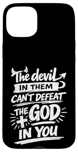 The Devil In Them Can't Deperat The God In You Christian �X�}�z�P�[�X iPhone 15 Plus �p