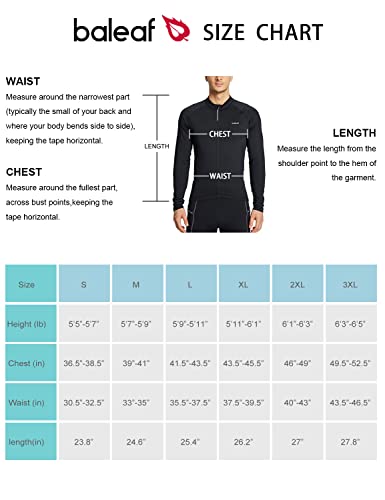 BALEAF Men's Cycling Jersey Long Sleeve Road Biking Bicycle Gear Mountain Bike Shirts Full Zip Pockets UPF50+ - Image 8
