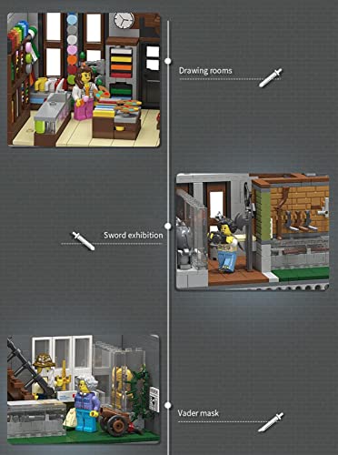 Bausteine Haus, Modular Building Haus, Europäisch Stadt Waffenmuseum Kreative DIY Architektur Modell Bauset, 3535… – Bild 7