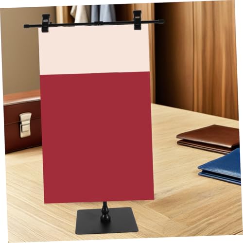 Tableau de menu et support de panneau en forme de T noir pour affichage de table - 6
