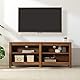 Zinus Camden TV Schrank - TV Schrank 147x40x60 cm - Möbel mit offenen und verstellbaren Regalen - Hellbraun