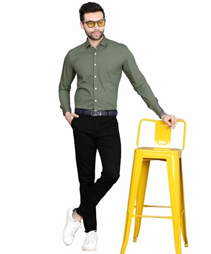 Image of FIFTH ANFOLD Men's Solid Slim Fit Shirt