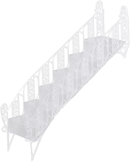 CakedDrake Cake Topper Decor, Wedding and Anniversary,Frosted Crystal Stair Bridge CakedDrake Cake Topper for wedding and anniversary (6/PKG)