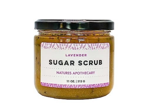 Lavender Organic Sugar Scrub for Glowing, Smooth, and Healthy Skin, Hypoallergenic, All-Natural, Plant-Derived, Made in USA by DAYSPA Body Basics