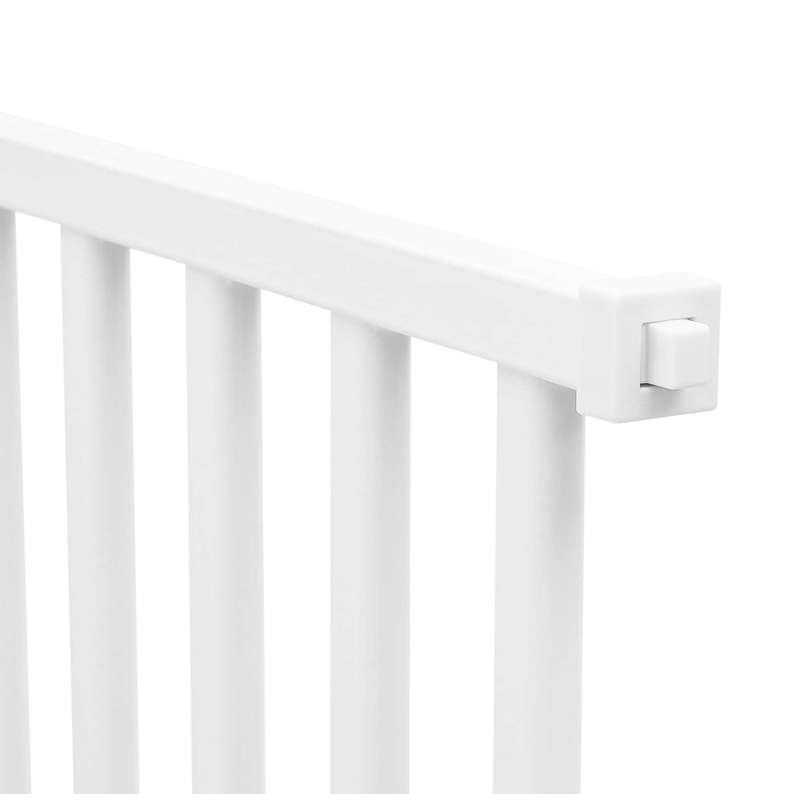 Cancello di protezione per animali domestici 52 x 76-85 x 150 cm extra alto estraibile in acciaio al carbonio, porta di sicurezza per porte da incasso in camera da letto/corridoi/salotti (bianco, 150
