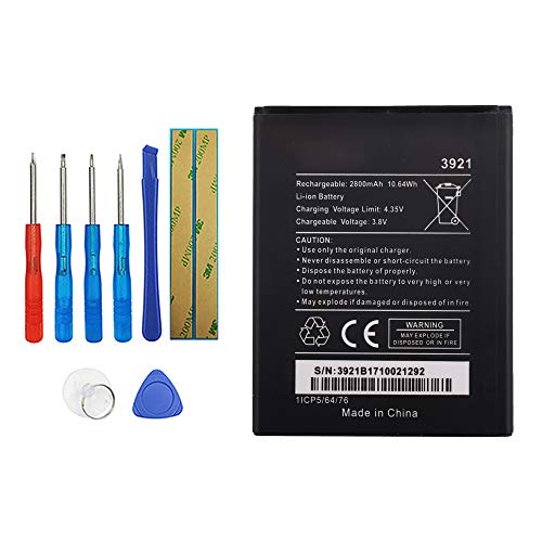 Vvsialeek WIKO 3921 Batterie de rechange compatible avec WIKO Lenny 5 WIKO Robby 2 avec kit d'outils gratuit
