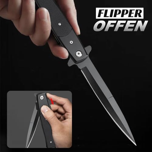 BEFUNC Klappmesser Taschenmesser mit Gürtelclip, Scharfes Einhandmesser mit Edelstahlklinge für Arbeit Wandern Camping