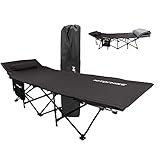 HITORHIKE Camping Cot with Cot Pad Compact Folding Cot Bed for Outdoor Backpacking Camping Cot Bed...
