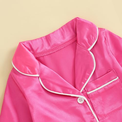 Multitrust Newborn Baby Girl Boy Silk Pajamas Long Sleeve Button Down Satin Infant Pjs One Piece Jumpsuit Loungewear4