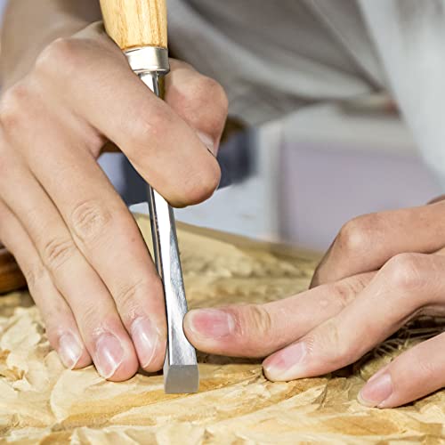 HAUTMEC Wood Carving Tools, 6-Piece Wood Chisel Sets, CRV Steel Blades with Rust-Resistant Electrolytic Coating, Fishtail V-Gouge Design for Fine Woodworking & Detailing – HT0236 - Image 5