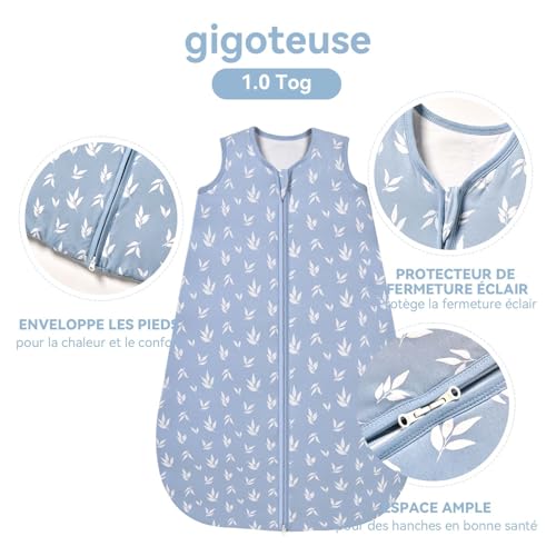 Gigoteuse pour bébé 1.0 Tog pour éviter la transpiration
