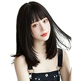 ウィッグ ミディアム ストレート自然 カツラ フルウィッグ セミロング レイヤー レディース かつら ネット付き