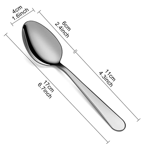 Pleafind Spoon Set, 12-Piece Stainless Steel Dessert Spoons Dining, view 2