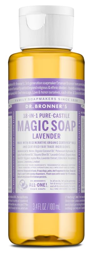 Dr. Bronners, Castile Soap Lavender 18 Inch 1 Organic, 3.4 Fl Oz