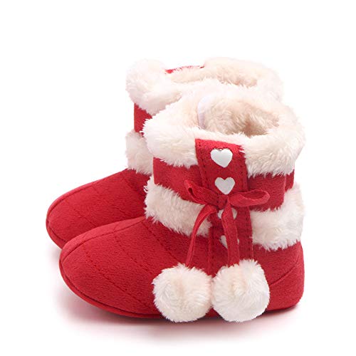 Newborn Baby Girls Booties Non-Slip Sole for Toddler Cozy Warm Shoes4