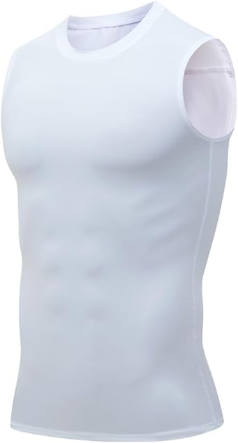 Compression Shirt Men Slimming Body Shaper Vest Crewneck Workout Shirts Tummy Control Undershirts