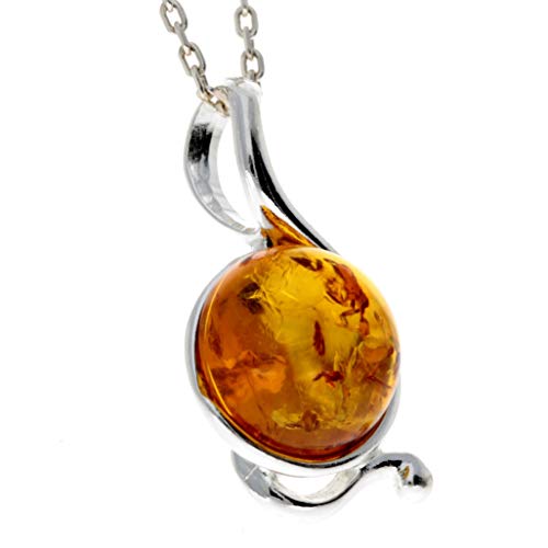 Genuine Baltic Amber & Sterling Silver Pendant without Chain - 6154