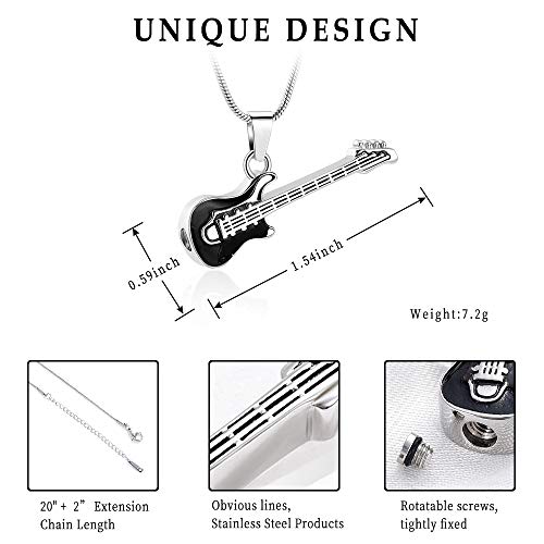 image for memorial jewelry Musical Instrument Cremation Necklace for Women&Men G