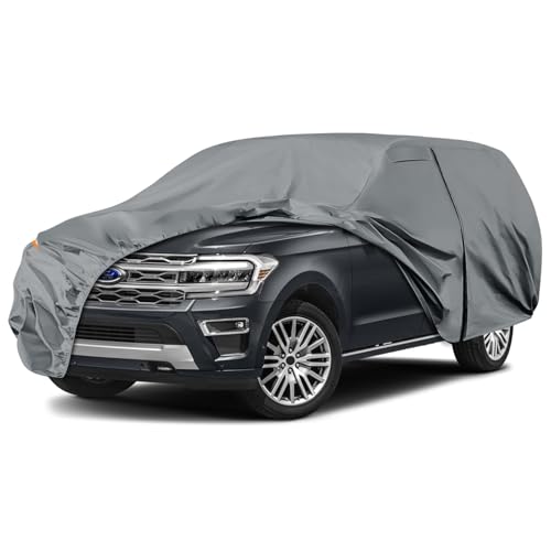 Image of Waterproof Premium Car Covers Replace for 2007-2025 Ford Expedition /Lincoln Navigator SWB, 10 Layers Heavy Duty All Weather Car Cover with Zipper Door, Windproof Bands for Snow Rain Dust Protection