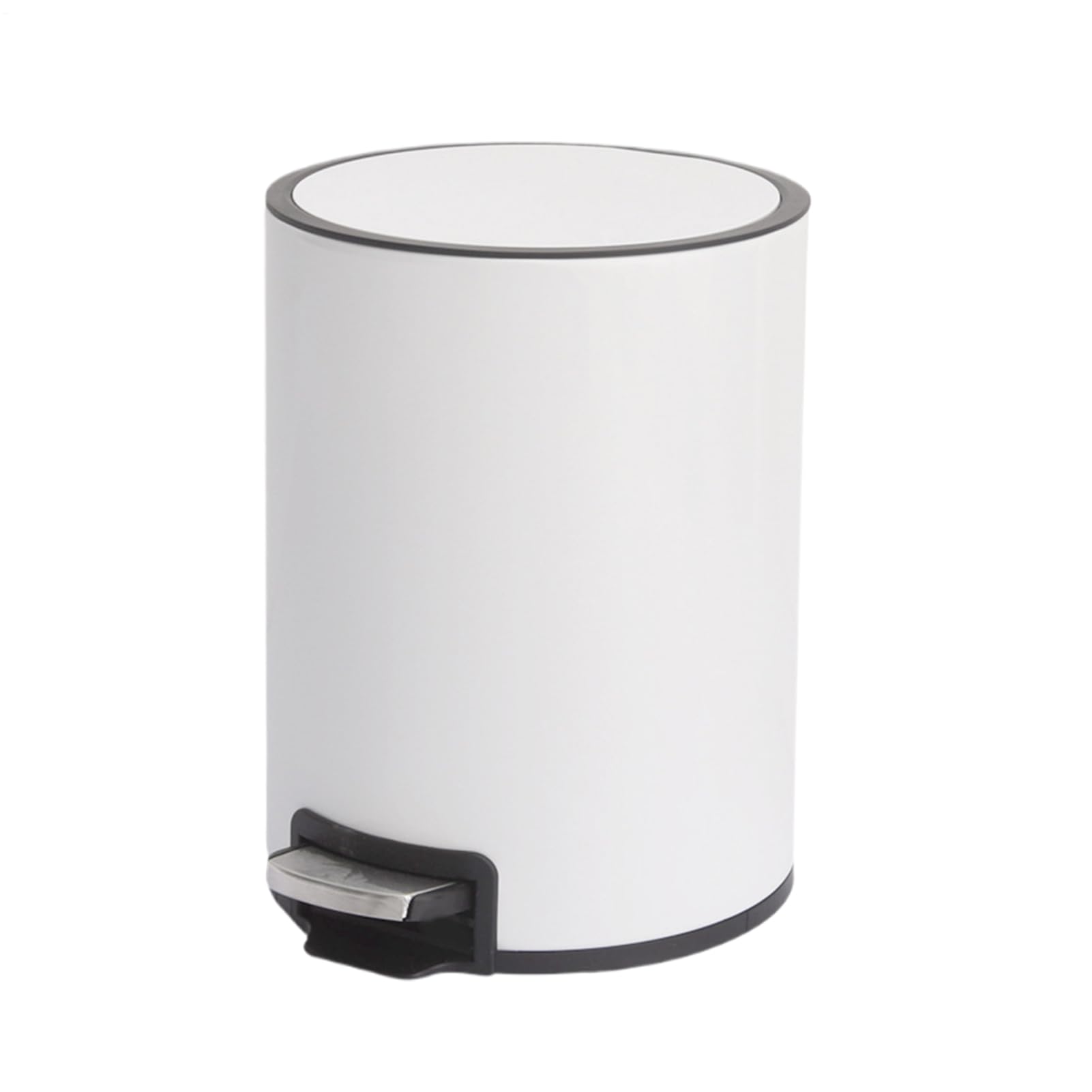 Step Open Trash Can - Stainless Toilet Bin, Bathroom Accessories with Slow Close Lid, Waste Baskets for Restrooms, Waste Bin, Bathroom Bins for Restaurant, Dorm and Apartment