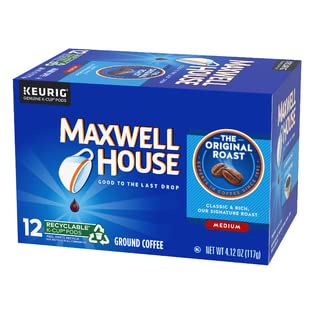 Maxwell House, K-Cup Single Serve Coffee, 12 Count, 3.7oz Box (Pack of 3) (Original Roast)