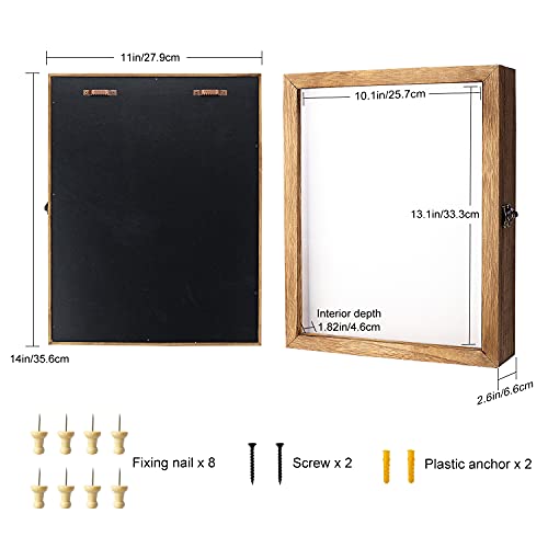TJ.MOREE Shadowbox-Rahmen 27,9 x 35,6 cm Schaukasten Bilderrahmen mit Rückwand aus Leinen Memorabilia Bouquet Medaillen Militärfotos Erinnerungsbox - Image 7