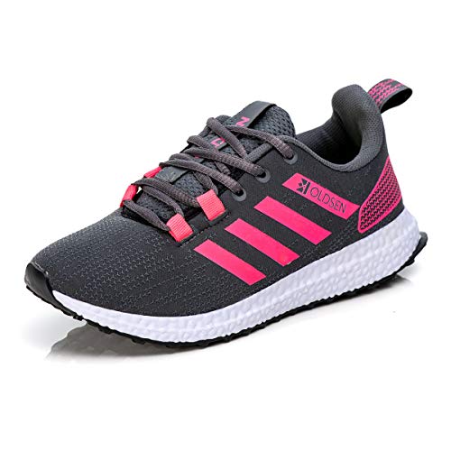 Tenis Feminino Oldsen Insanity Confortavel Dia A Dia Treino Corrida Caminha (37, CINZA ROSA)