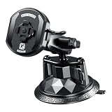 Kewig Magnetische Handyhalterung für das Auto, Vibrationsdämpfer, 4-Lock-Design, 1s Auto-Lock-Design, 360° drehbar, mit 2,5 cm Kugel-Doppelbuchsenarm und Twist-Lock-Saugnapf-Basis für