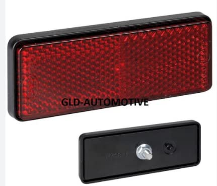 GUNUINE M7160120 All Parts Source Self Adhesive Rectangular Safety Reflector Suitable for Car Bike Truck Universal Applications (1)
