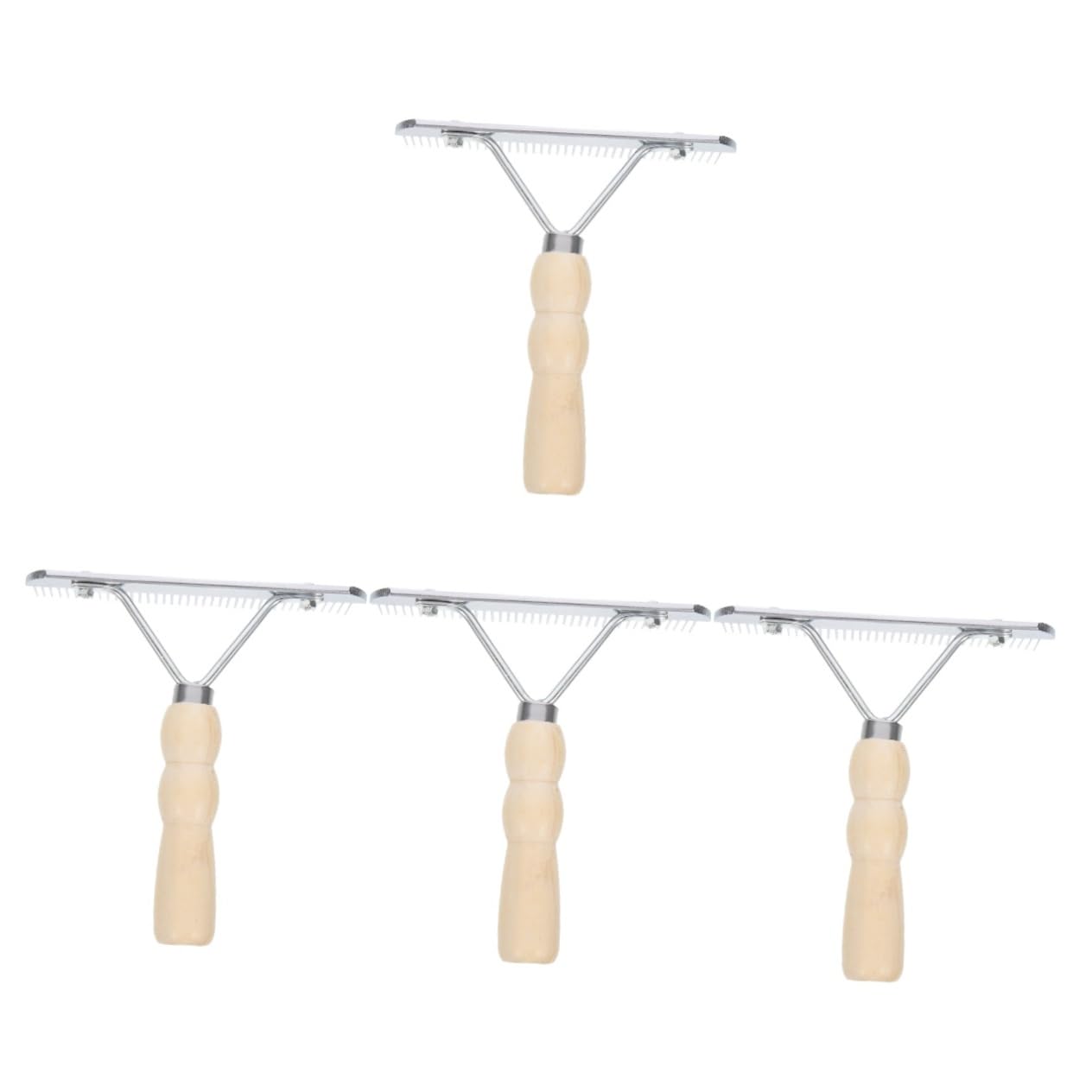 Sosoport 4piezas Cepillo De Limpieza De Caballo Mango De Herramienta De Cuidado Para Mascotas Accesorio Duradero y Ergonómico Para Higiene