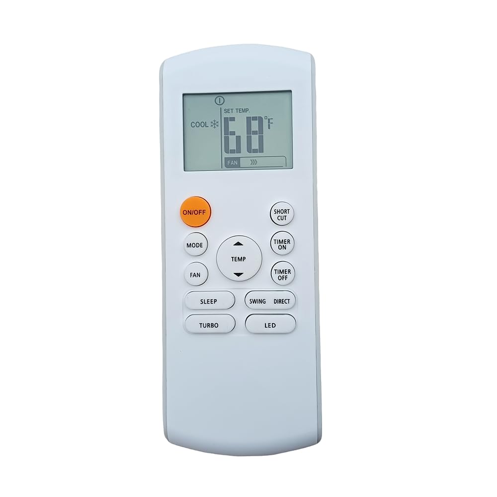 Dtirszxy Replacement Remote Control for Midea thermocore Remote Control T3E16S-H112 ADD MUE-18HRFN1-QRD0 MUE-48HRFN1-QRD0 MUE-24HRFN1-QRD0 UE-36HRFN1-