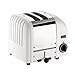 Dualit Classic 2 Slice Vario Toaster| Stainless Steel, Hand Built in the UK| Replaceable ProHeat Elements| Heat Two or Four Slots, Defrost Bread, Mechanical Timer| Replaceable parts|White, 20248