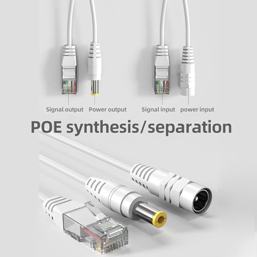 Conversion Passive Injectors and Splitter for Cameras Ethernet Extender Implementation Passive PoE Injector Kit miniatura 2