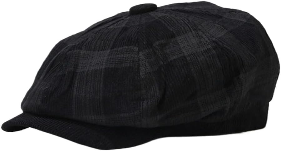 Newsboy Flat Cap Adjustable Corduroy Golf Cabbie Hat Classic Vintage Beret