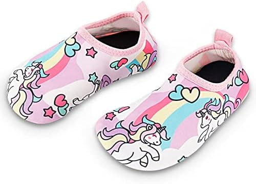 Bigib Toddler Kids Swim Water Shoes Quick Dry Non-Slip Water Skin Barefoot Sports Shoes Aqua Socks for Boys Girls Toddler