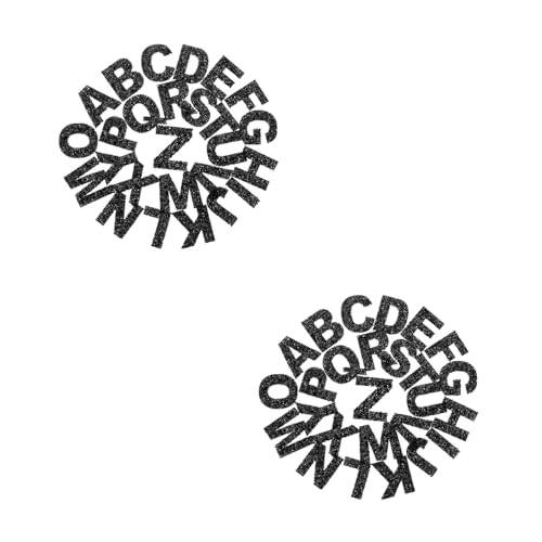 Autocollants lettres strass brillant jojofuny écussons thermocollants 52 pièces