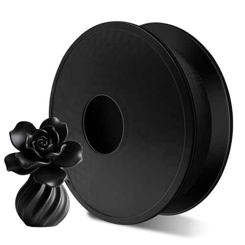 PCTG 3D Printing Filament 1.75mm, 1KG Spool PCTG Basic Filament Highly Transparent & Impact Resistant (Black)